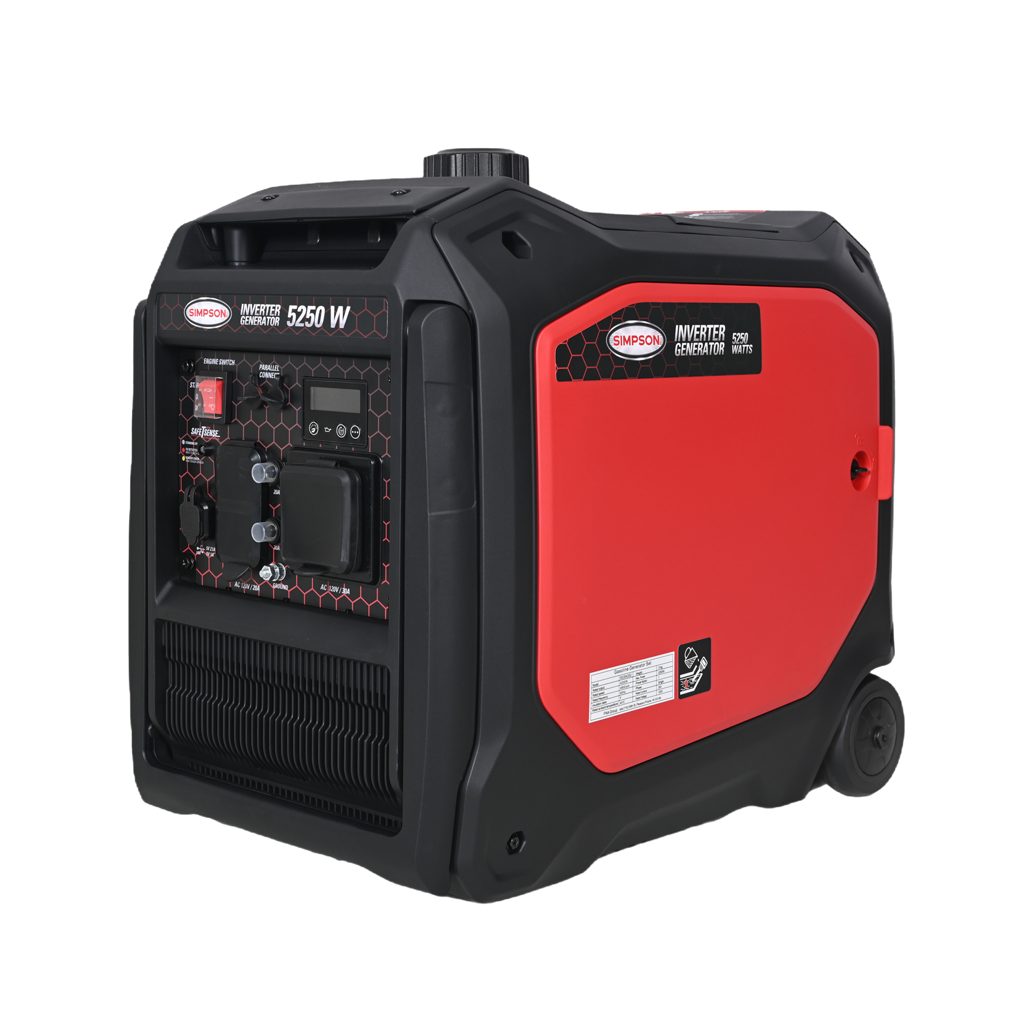 Simpson Inverter Portable Generator — 5250 Watts, Compact, Lightweight, Quiet, Model# 70126